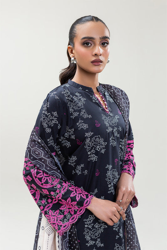 2 PIECE EMBROIDERED COTTON VISCOSE SHIRT (PRET)