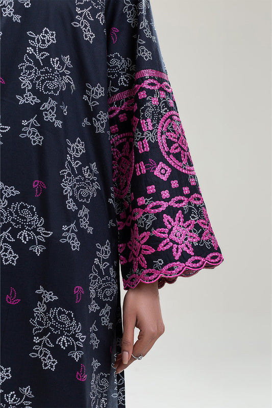 EMBROIDERED COTTON VISCOSE SHIRT (PRET)