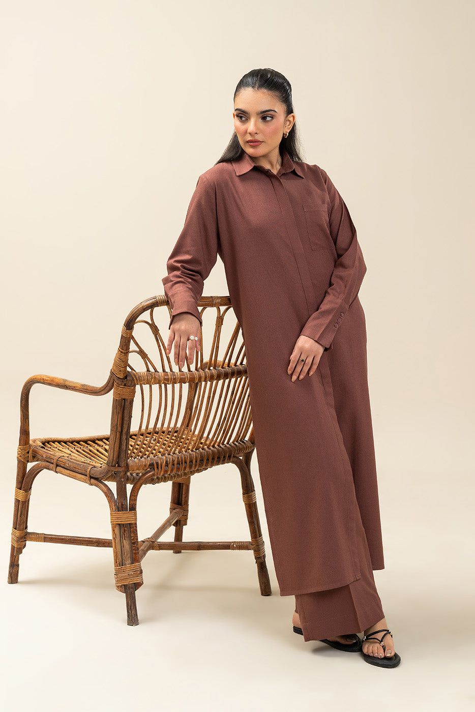BUTTON DOWN LONG TUNIC