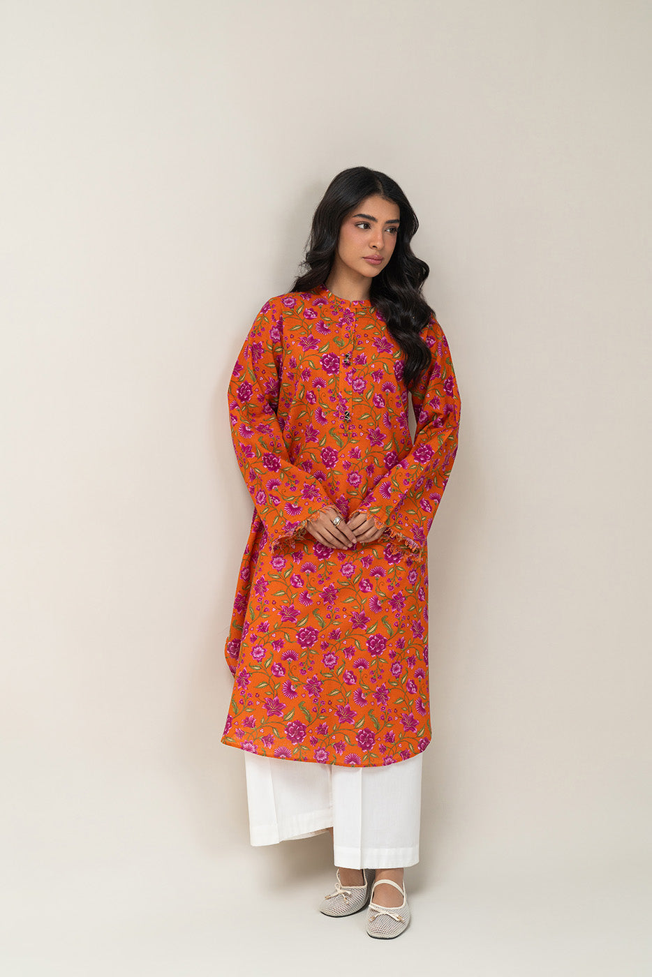 PRINTED KHADDAR SHIRT (PRET)
