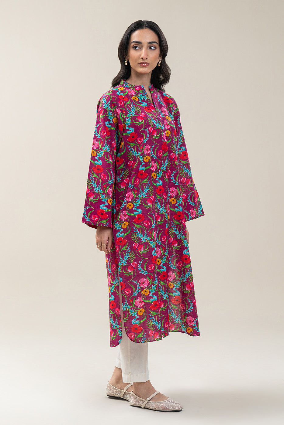 PRINTED KHADDAR SHIRT (PRET)