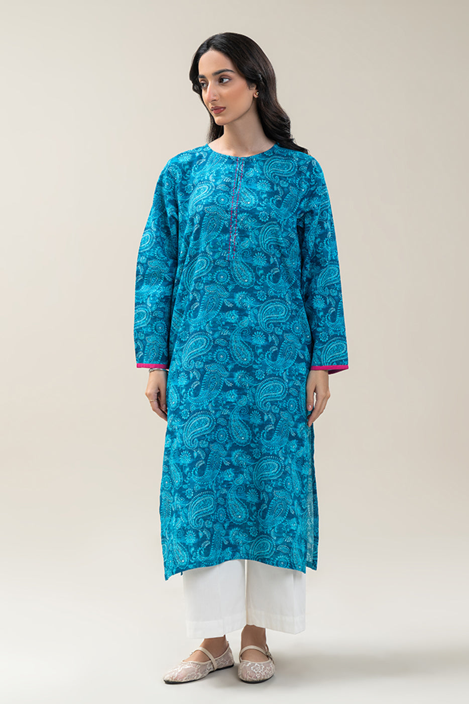 PRINTED KHADDAR SHIRT (PRET)