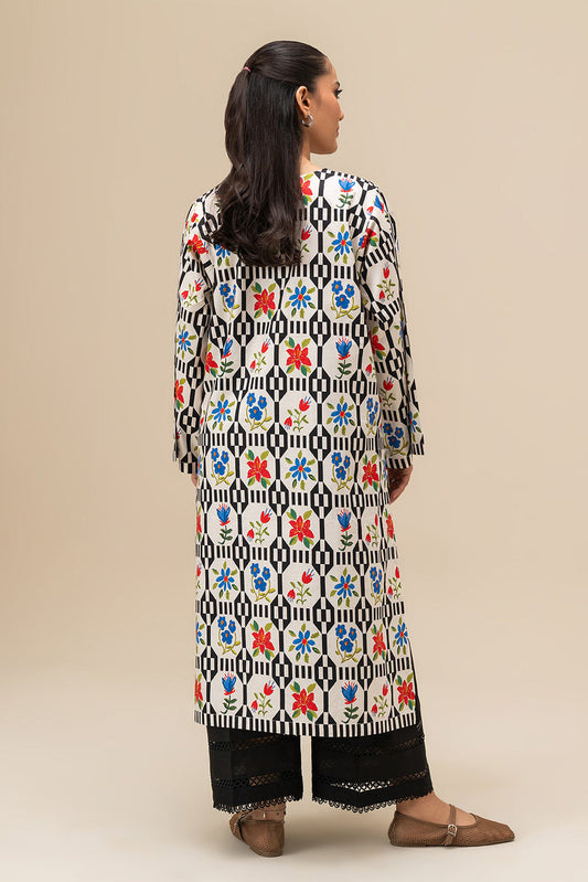 PRINTED COTTON VISCOSE SHIRT (PRET)