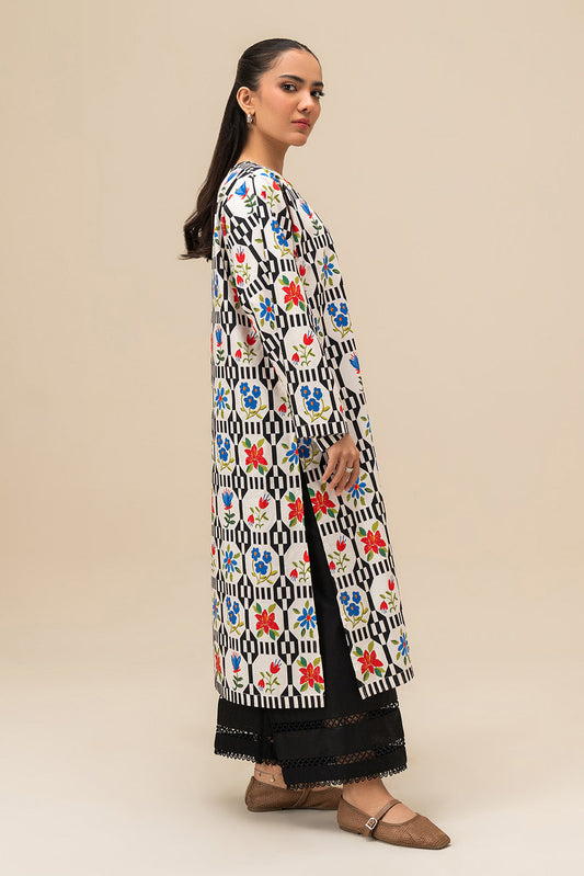 PRINTED COTTON VISCOSE SHIRT (PRET)