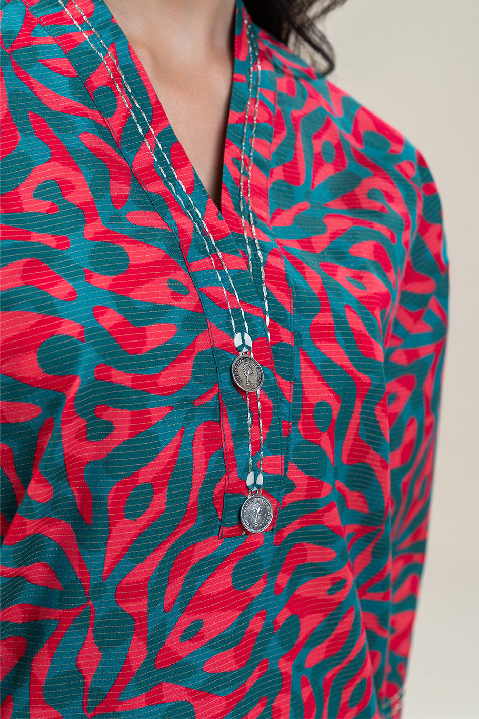 PRINTED KHADDAR SHIRT (PRET)