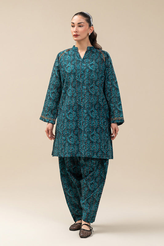2 PIECE PRINTED KHADDAR SUIT (PRET)
