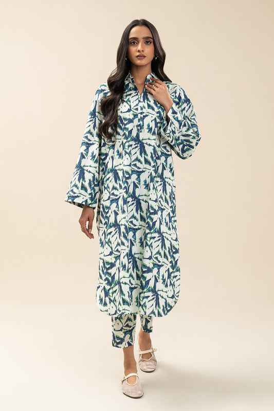 2 PIECE PRINTED COTTON VISCOSE SUIT (PRET)