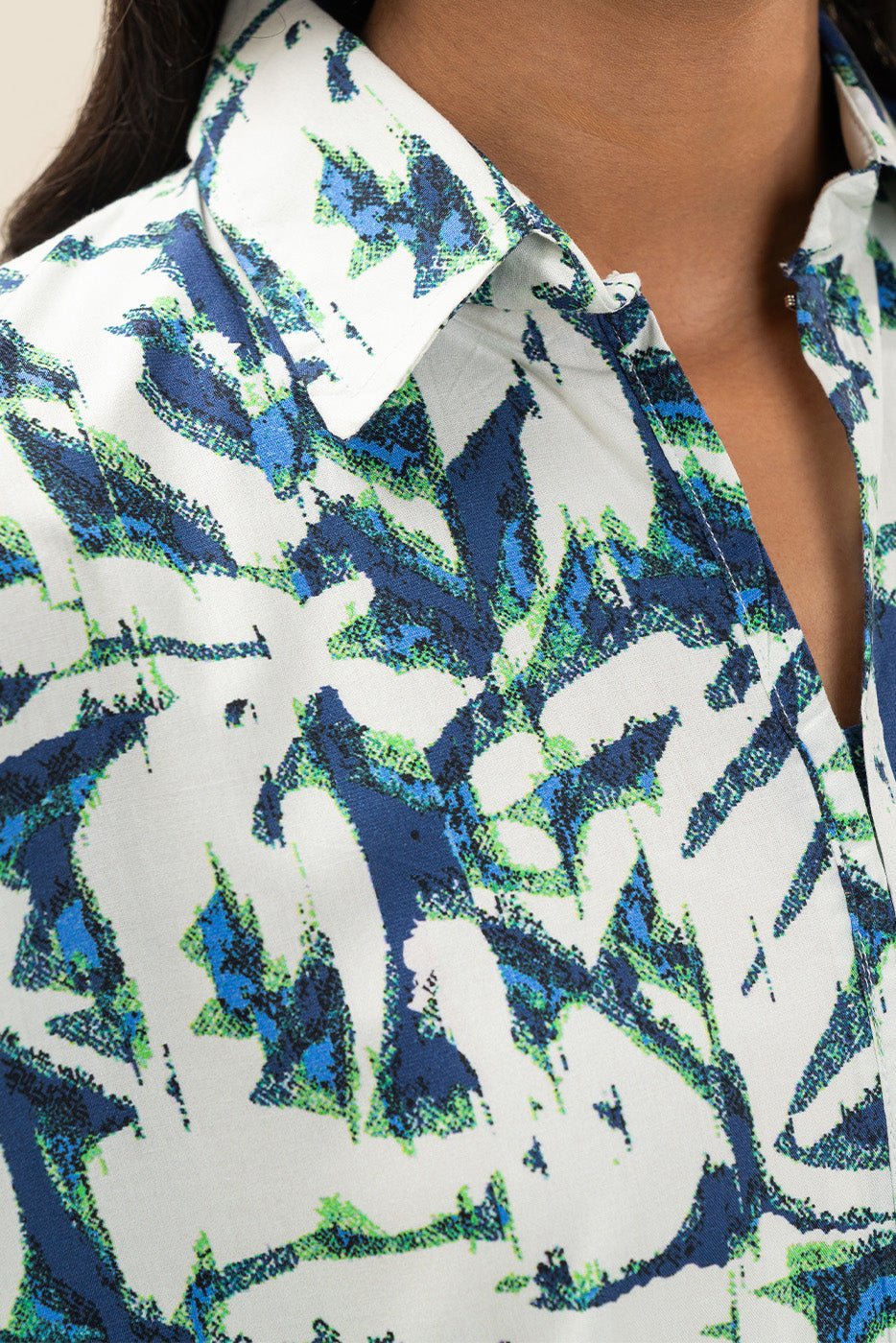 2 PIECE PRINTED COTTON VISCOSE SUIT (PRET)