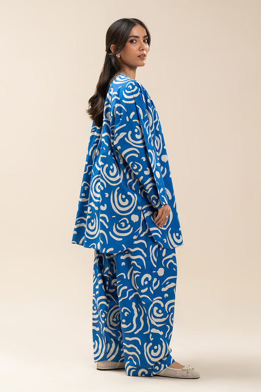 2 PIECE PRINTED COTTON VISCOSE SUIT (PRET)