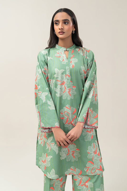 2 PIECE PRINTED COTTON VISCOSE SUIT (PRET)