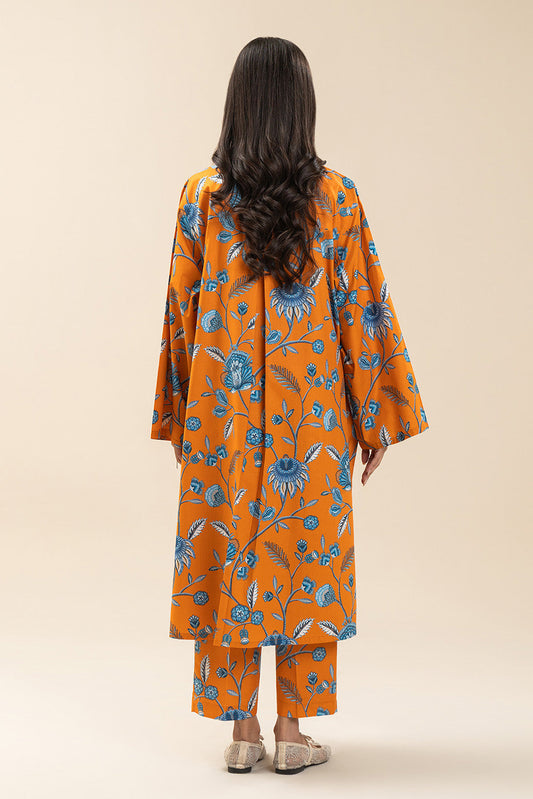 2 PIECE PRINTED COTTON VISCOSE SUIT (PRET)