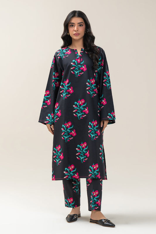 2 PIECE PRINTED COTTON VISCOSE SUIT (PRET)