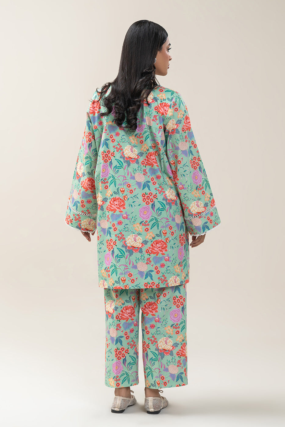 2 PIECE PRINTED COTTON VISCOSE SUIT (PRET)