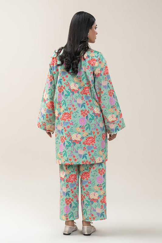 2 PIECE PRINTED COTTON VISCOSE SUIT (PRET)