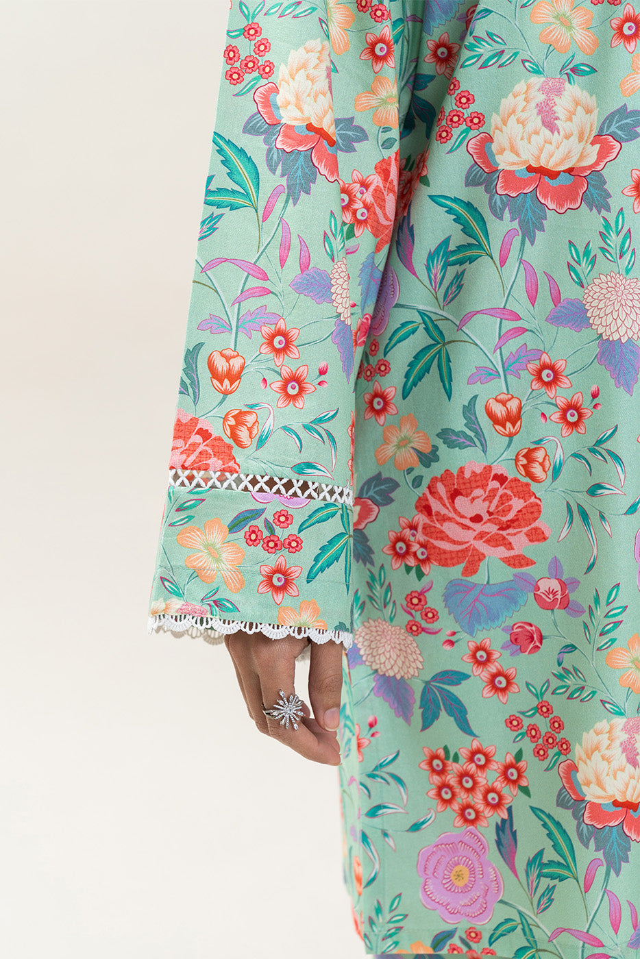 2 PIECE PRINTED COTTON VISCOSE SUIT (PRET)