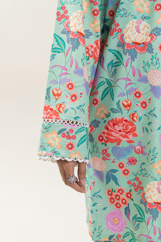 2 PIECE PRINTED COTTON VISCOSE SUIT (PRET)