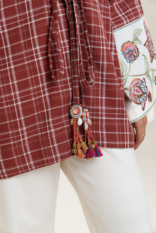 EMBROIDERED DOBBY TOP (PRET)