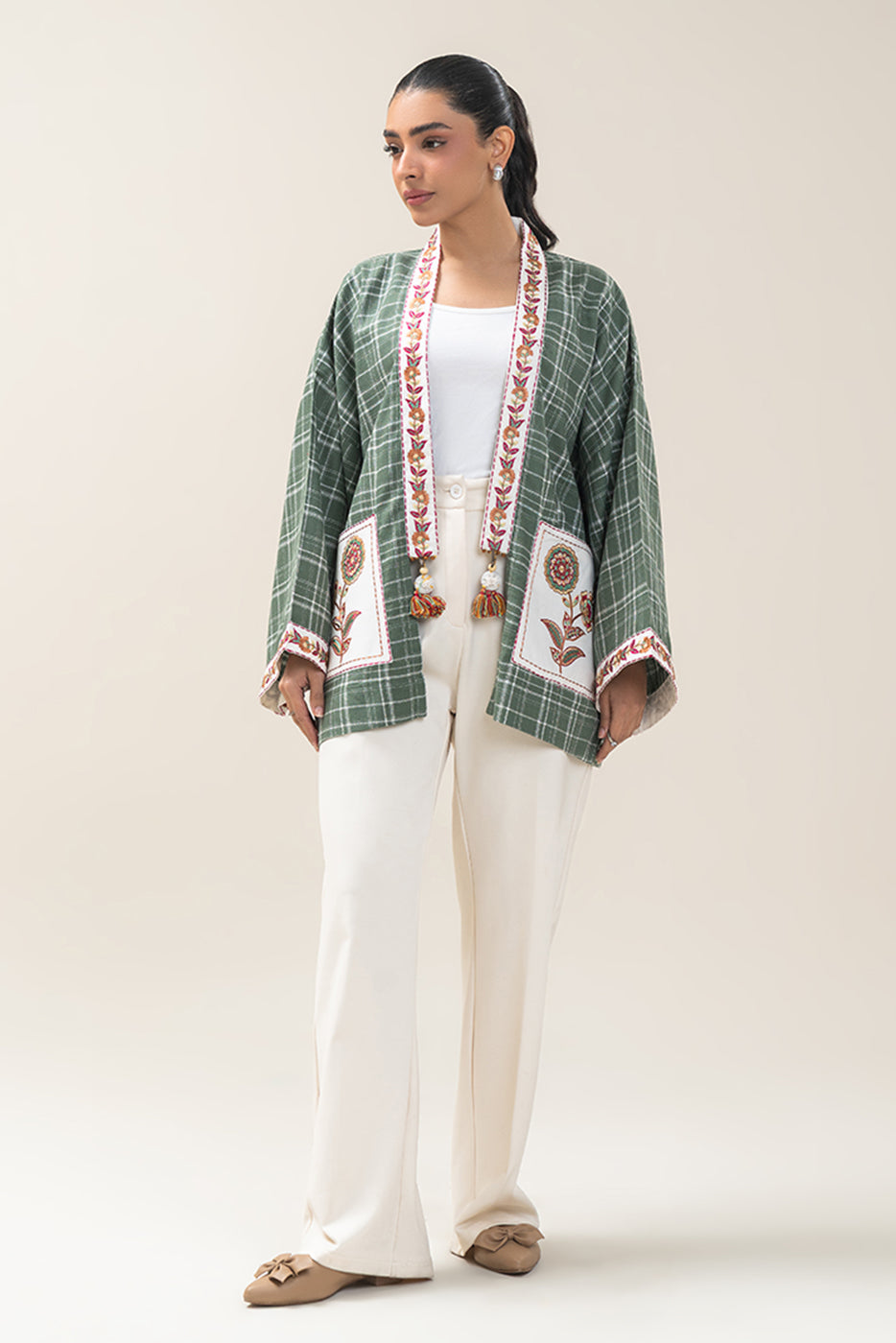 EMBROIDERED DOBBY TOP (PRET)