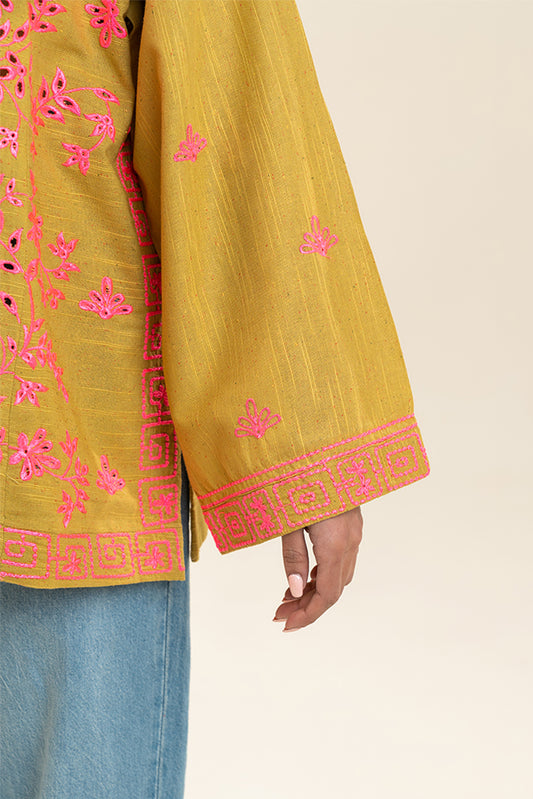 EMBROIDERED  MULTI NEPS TOP (PRET)