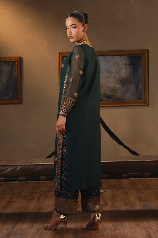 2 PIECE EMBROIDERED COTTON NET SUIT (LUXURY PRET)