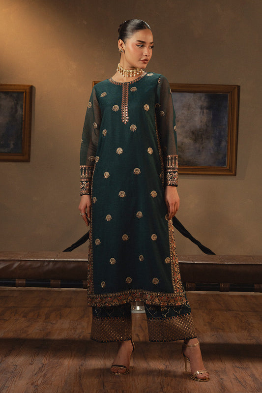2 PIECE EMBROIDERED COTTON NET SUIT (LUXURY PRET)