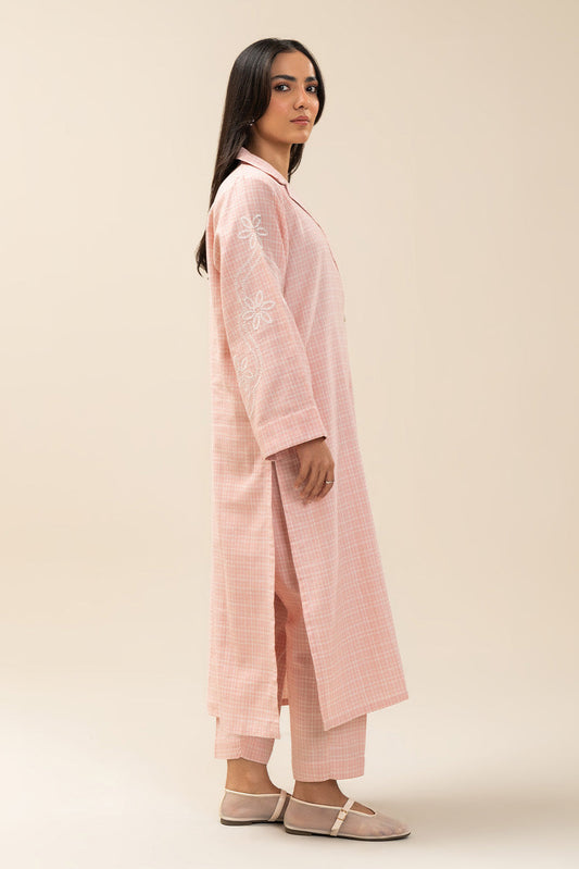 2 PIECE EMBROIDERED DOBBY SUIT (PRET)