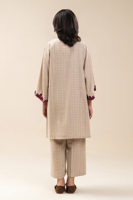 2 PIECE EMBROIDERED DOBBY SUIT (PRET)