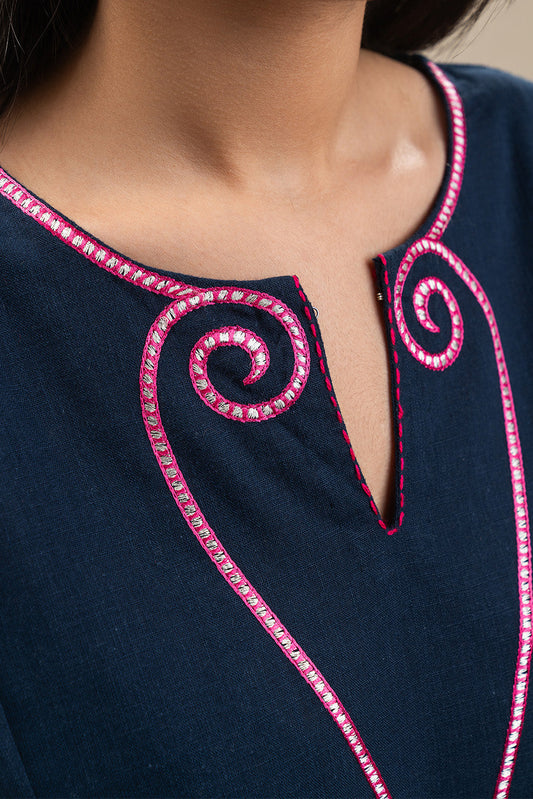 2 PIECE EMBROIDERED TWO WAY SLUB SUIT (PRET)