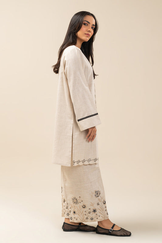 2 PIECE BASIC TWO WAY SLUB SUIT (PRET)