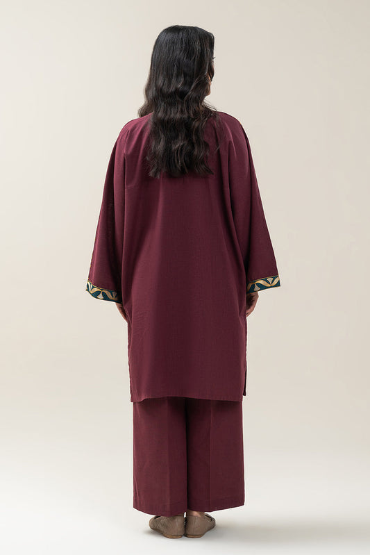 2 PIECE EMBROIDERED TWO WAY SLUB SUIT (PRET)