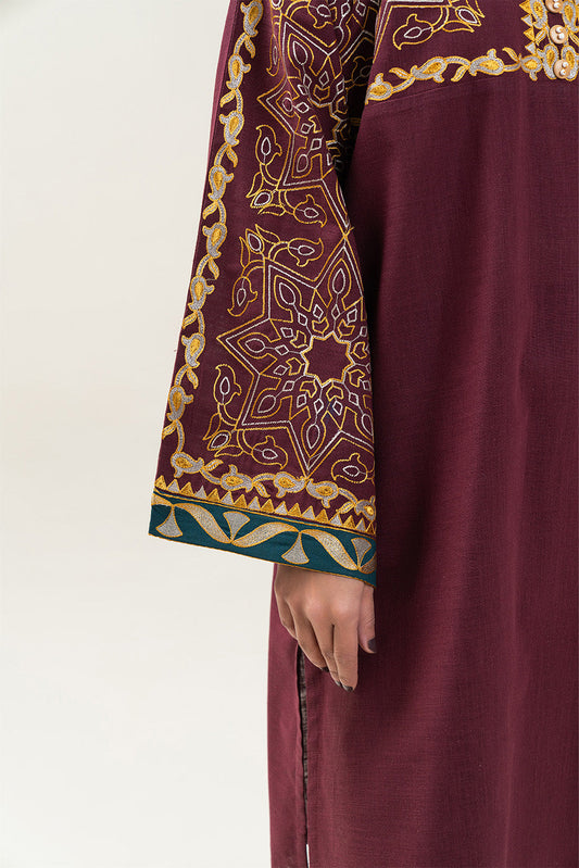 2 PIECE EMBROIDERED TWO WAY SLUB SUIT (PRET)