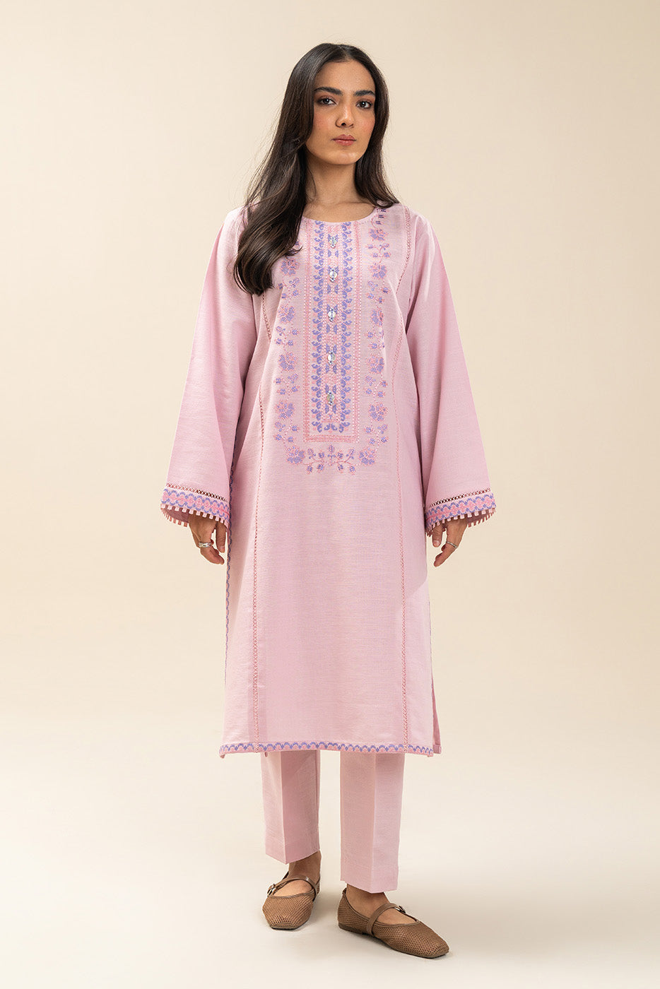 2 PIECE BASIC SLUB KHADDAR SUIT (PRET)