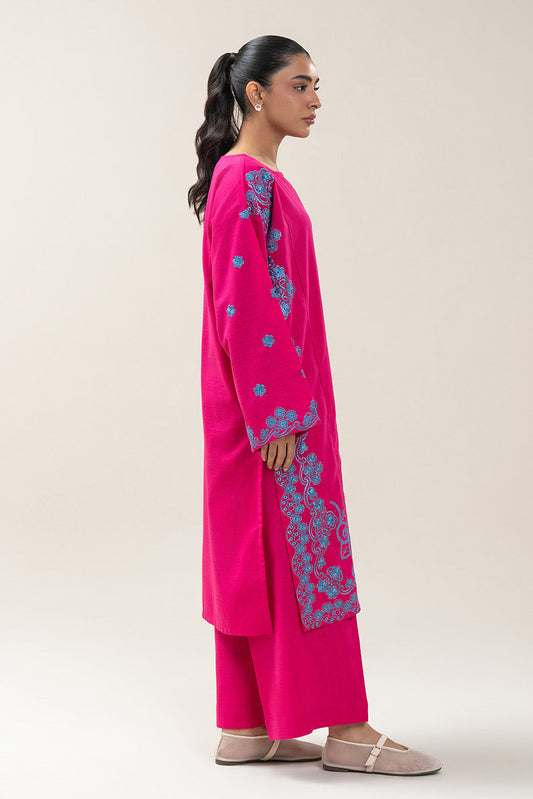 2 PIECE EMBROIDERED TWO WAY SLUB SUIT (PRET)