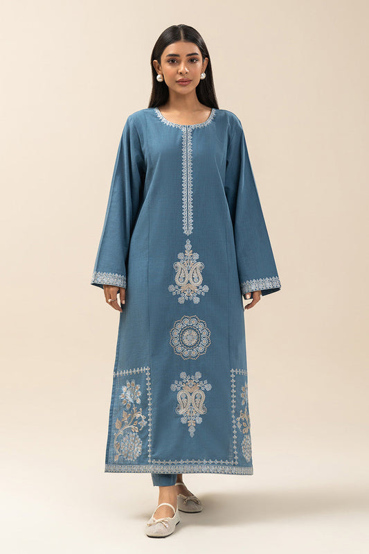 2 PIECE EMBROIDERED TWO WAY SLUB SUIT (PRET)