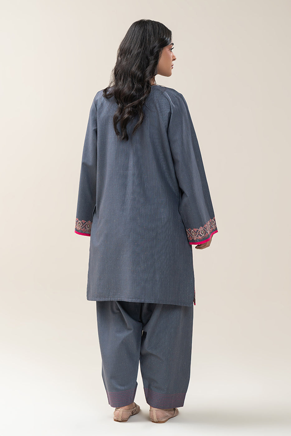 2 PIECE EMBROIDERED KHADDAR SUIT (PRET)