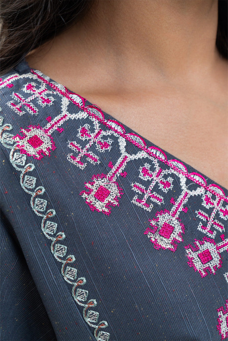 2 PIECE EMBROIDERED KHADDAR SUIT (PRET)