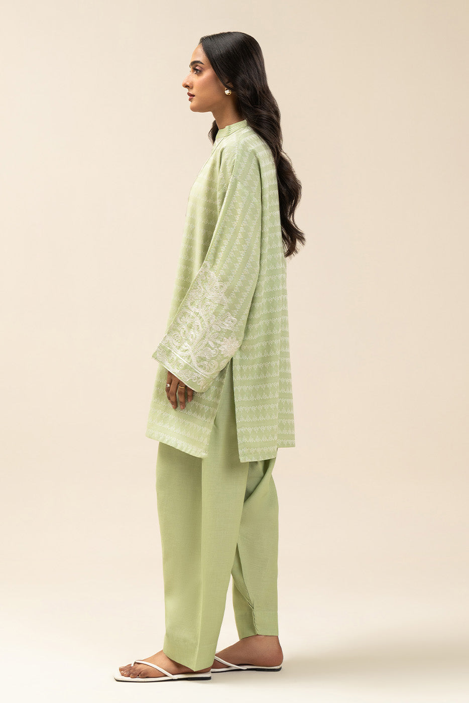 EMBROIDERED JACQUARD SHIRT (PRET)