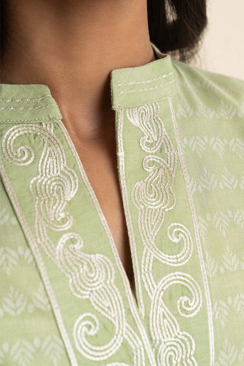 EMBROIDERED JACQUARD SHIRT (PRET)