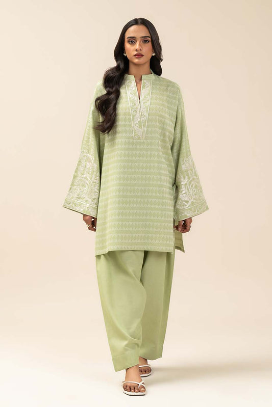 EMBROIDERED JACQUARD SHIRT (PRET)