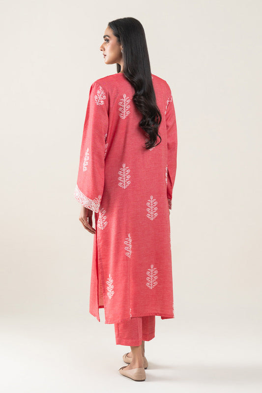 2 PIECE EMBROIDERED YARN DYED SELF JACQUARD SUIT (PRET)