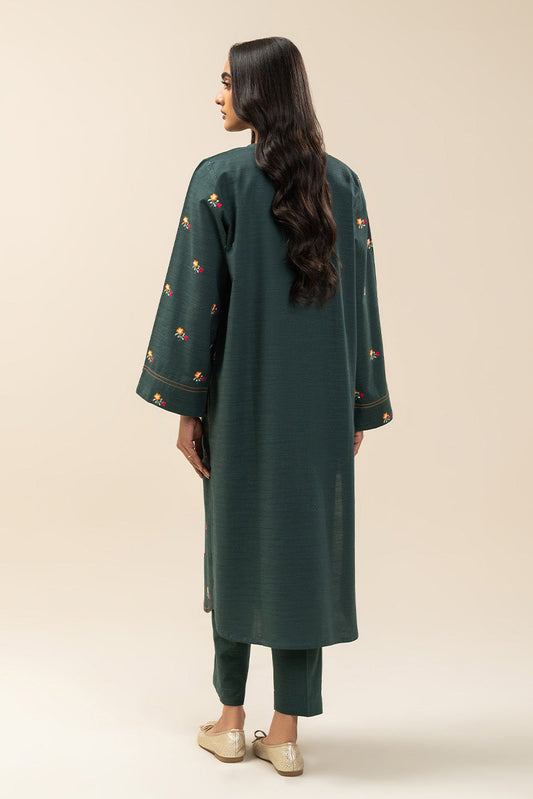 2 PIECE EMBROIDERED SLUB KHADDAR SUIT (PRET)