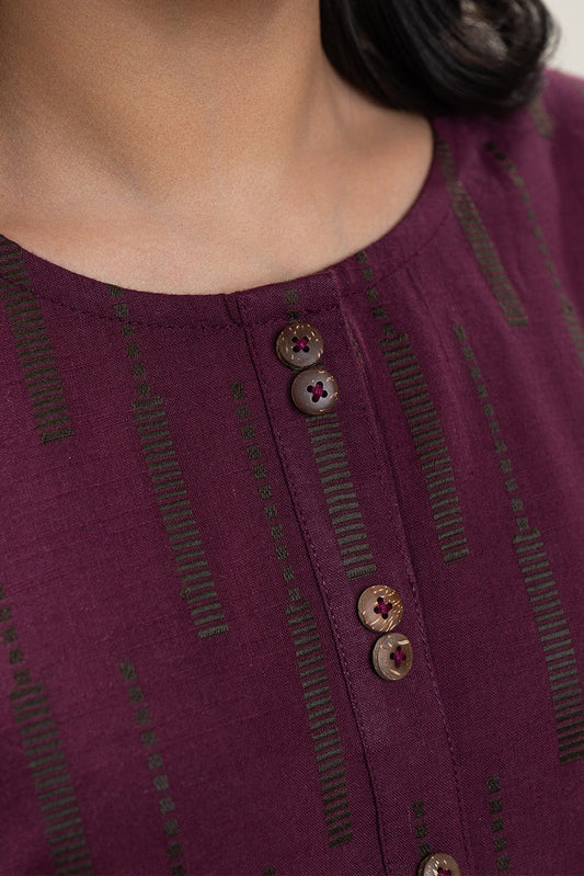 2 PIECE EMBROIDERED KHADDAR JACQUARD SUIT (PRET)