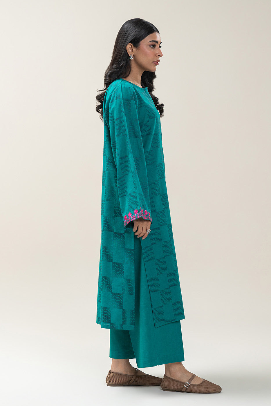 2 PIECE EMBROIDERED KHADDAR SUIT (PRET)