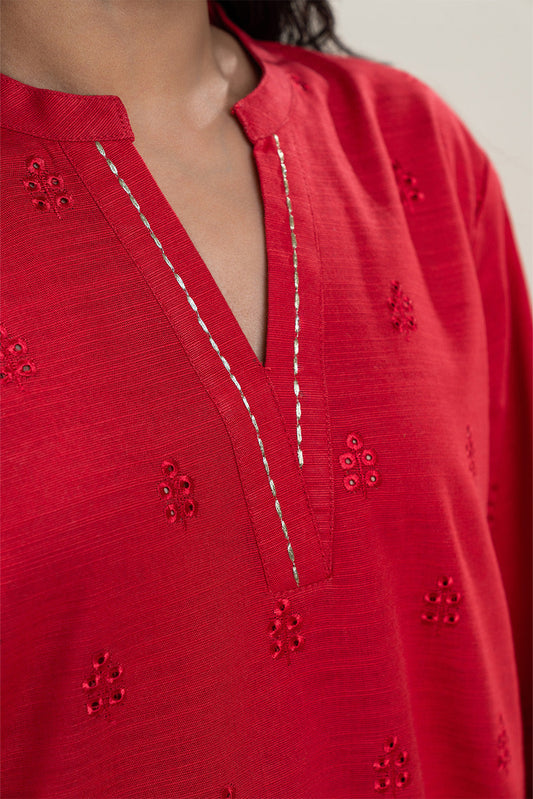 3 PIECE EMBROIDERED KHADDAR SUIT (PRET)