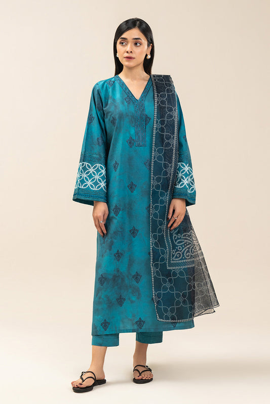 3 PIECE EMBROIDERED COTTON VISCOSE SUIT (HIGH CASUAL)