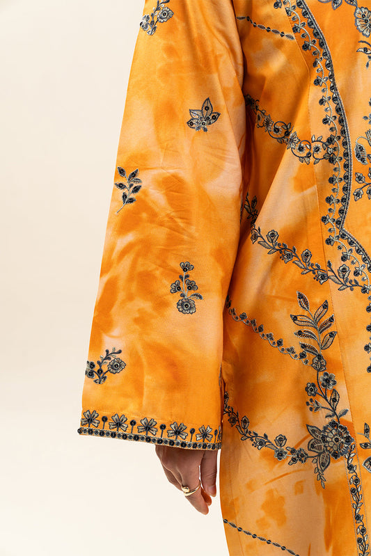 3 PIECE EMBROIDERED COTTON VISCOSE SUIT (PRET)