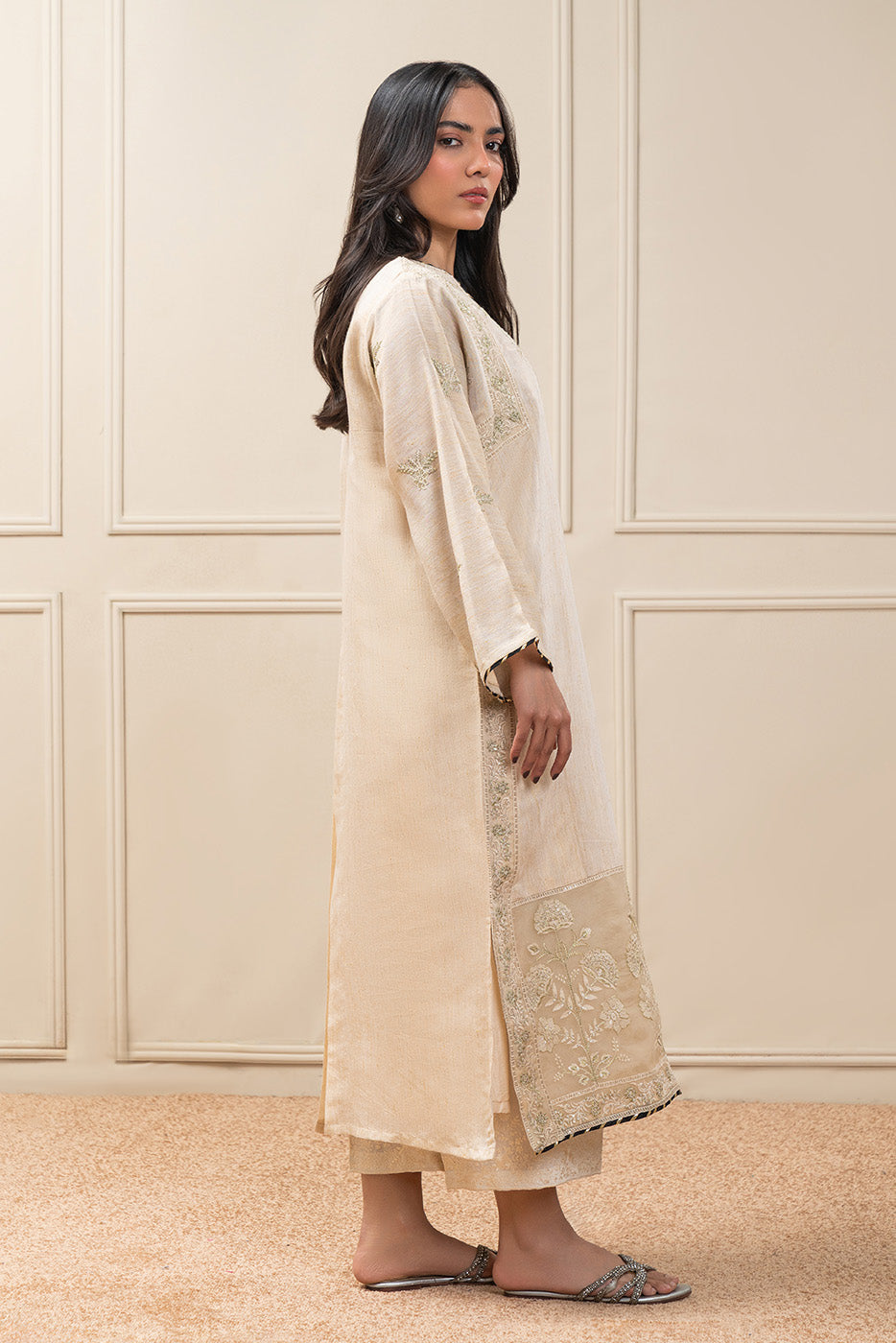 EMBROIDERED DYED SUIT (PRET)