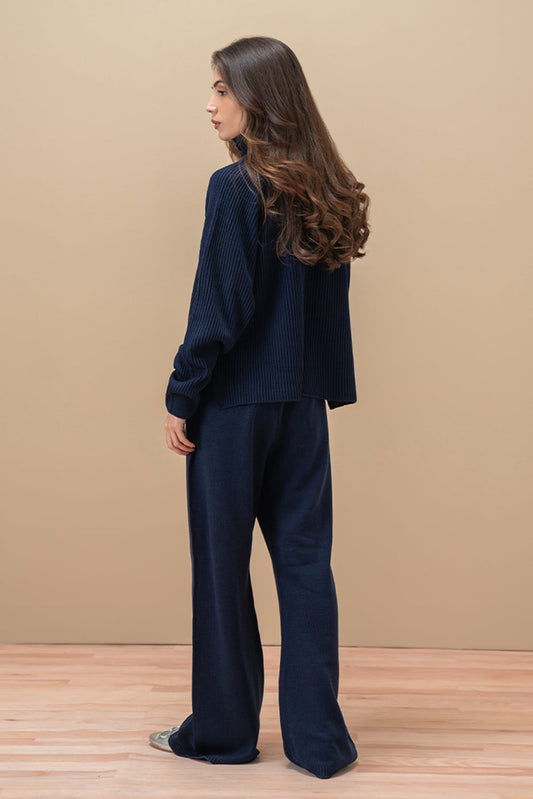 RIBBED-KNIT PULLOVER