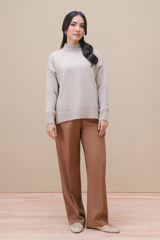 DROP NEEDLE MOCK NECK PULLOVER