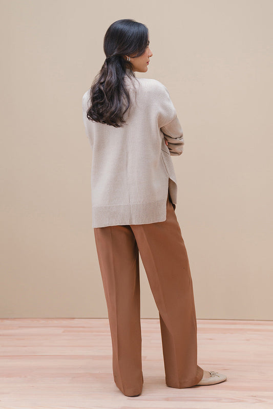 DROP NEEDLE MOCK NECK PULLOVER